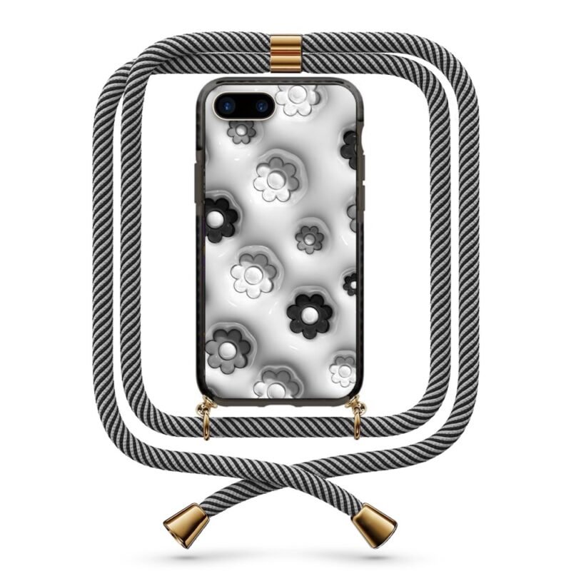 3d flower pattern θήκη κινητού με κορδόνι 9858 γιά iPhone 7 Plus /8 Plus