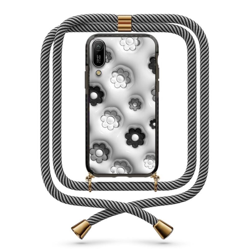 3d flower pattern θήκη με κορδόνι & σχέδιο 9858 για Huawei Y6 2019