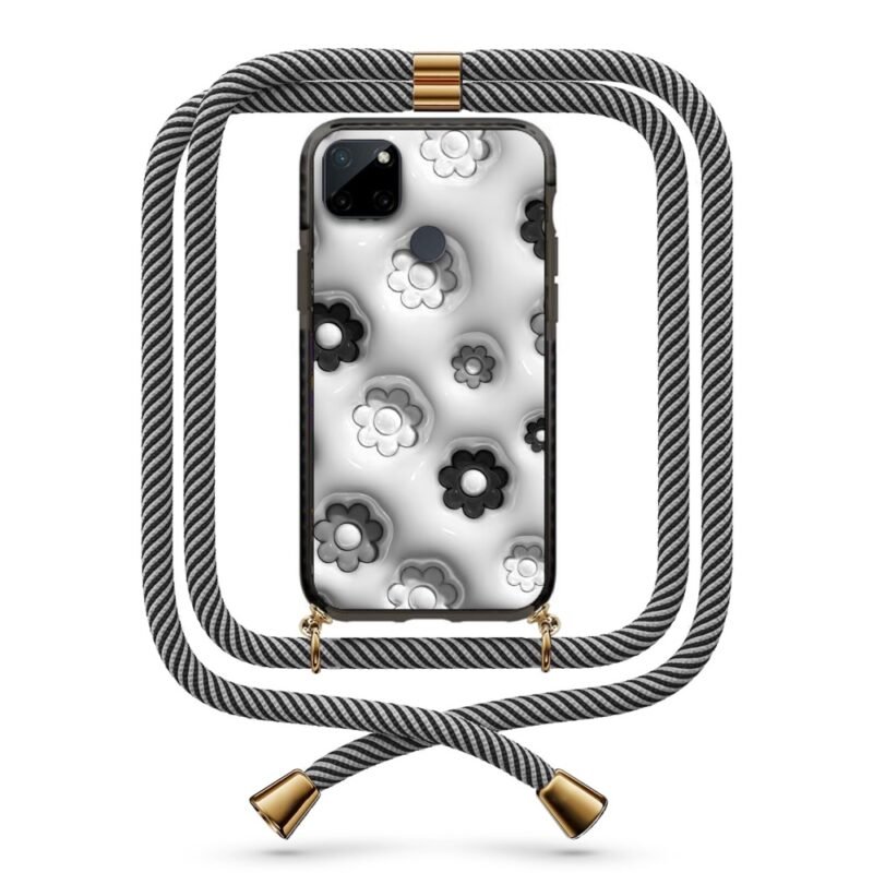 3d flower pattern θήκη με κορδόνι & σχέδιο 9858 για Realme C21Y