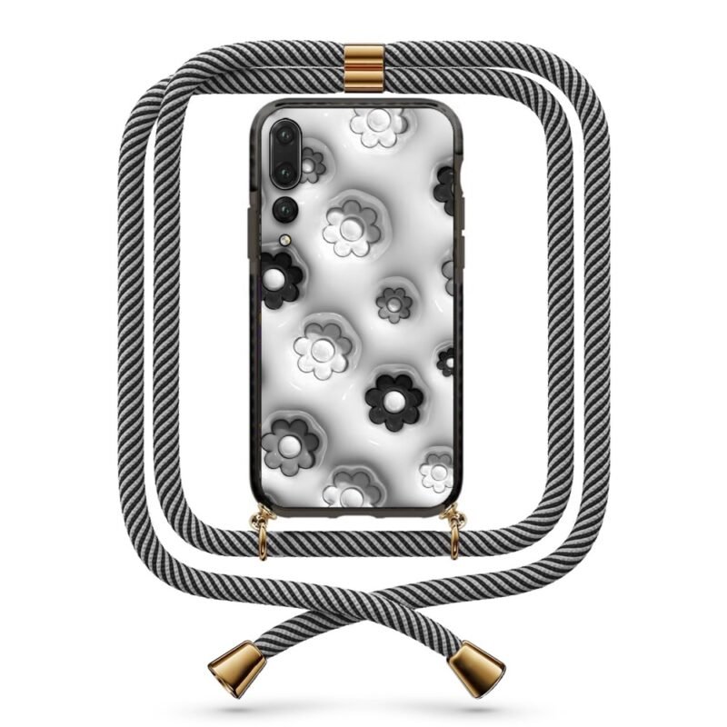 3d flower pattern θήκη με κορδόνι & σχέδιο 9858 για Huawei P20 Pro