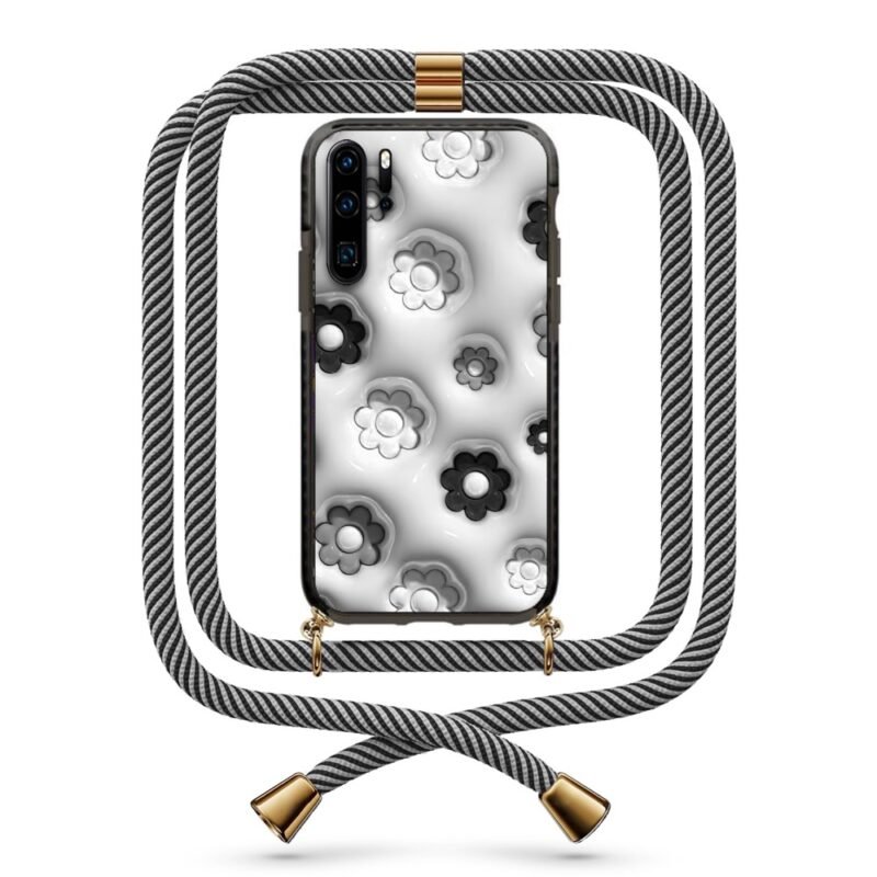 3d flower pattern θήκη με κορδόνι & σχέδιο 9858 για Huawei P30 Pro