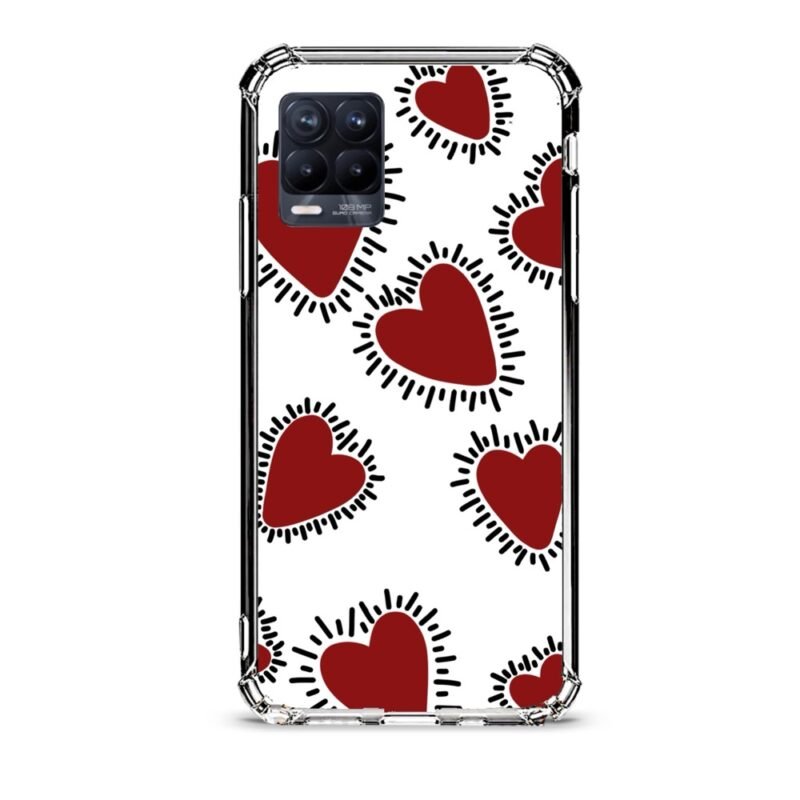 Hearts θήκη διάφανη & σχέδιο  d1086 γιά Realme 8 Pro