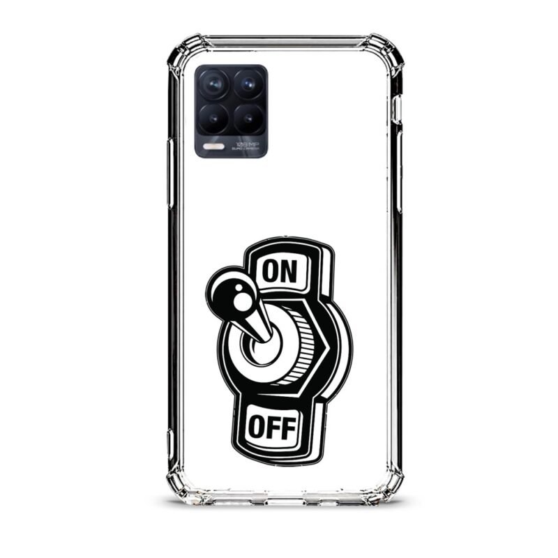 On off switch θήκη διάφανη & σχέδιο  d1124 γιά Realme 8 Pro