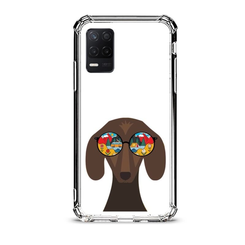 Glass dog θήκη διάφανη & σχέδιο  d1024 γιά Realme 8 5G