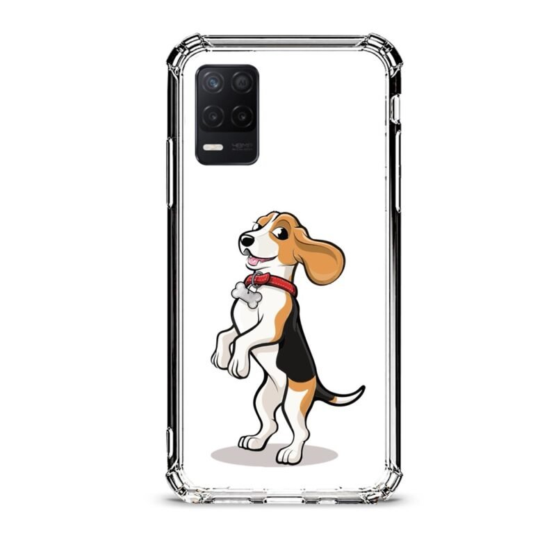 Playful dog θήκη διάφανη & σχέδιο  d1034 γιά Realme 8 5G