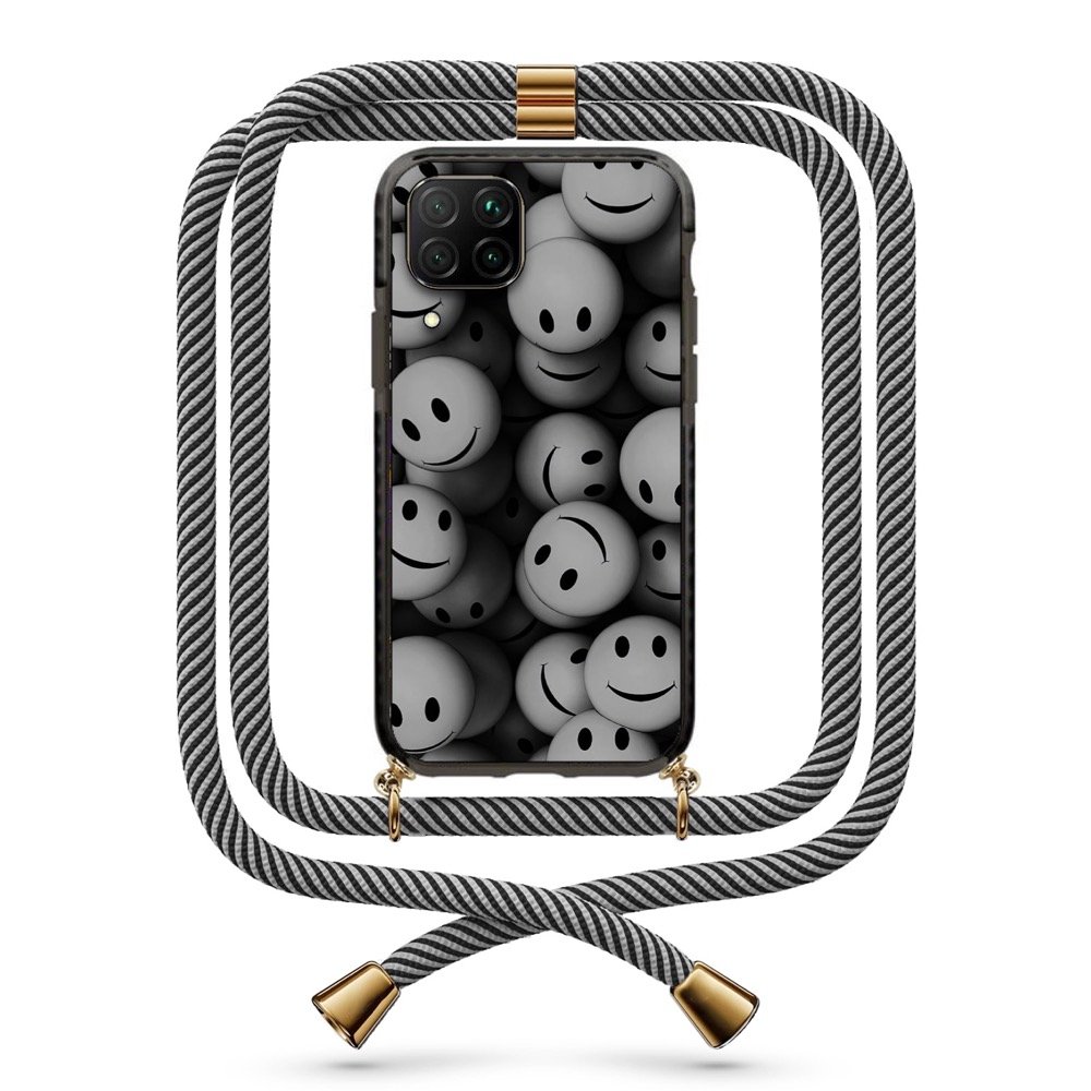 Smiley faces θήκη με κορδόνι & σχέδιο 9859 για Huawei P40 Lite
