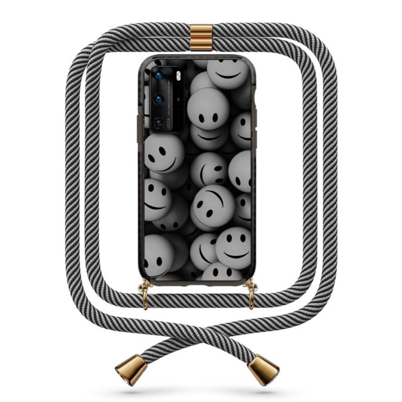 Smiley faces θήκη με κορδόνι & σχέδιο 9859 για Huawei P40 Pro