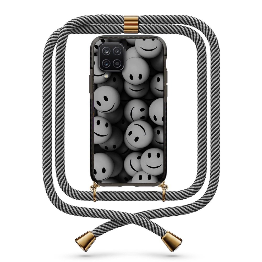 Smiley faces θήκη με κορδόνι & σχέδιο 9859 για Galaxy A12