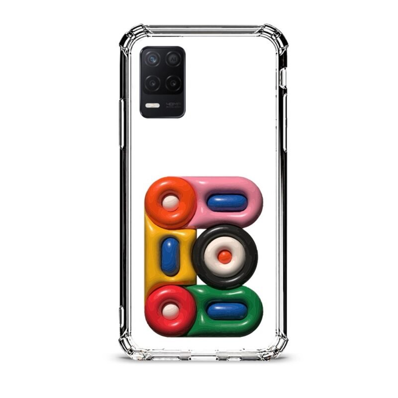 3d shapes θήκη διάφανη & σχέδιο  d1064 γιά Realme 8 5G
