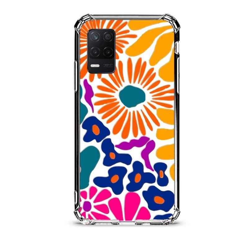 Floral θήκη διάφανη & σχέδιο  d1092 γιά Realme 8 5G