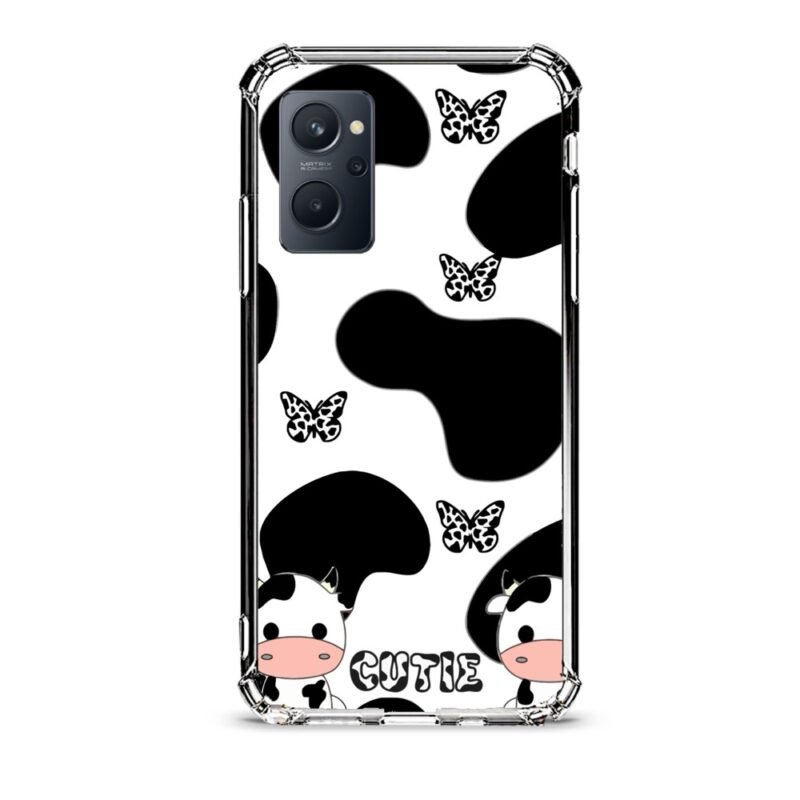 Cow print θήκη διάφανη & σχέδιο  d1077 γιά Realme 9i