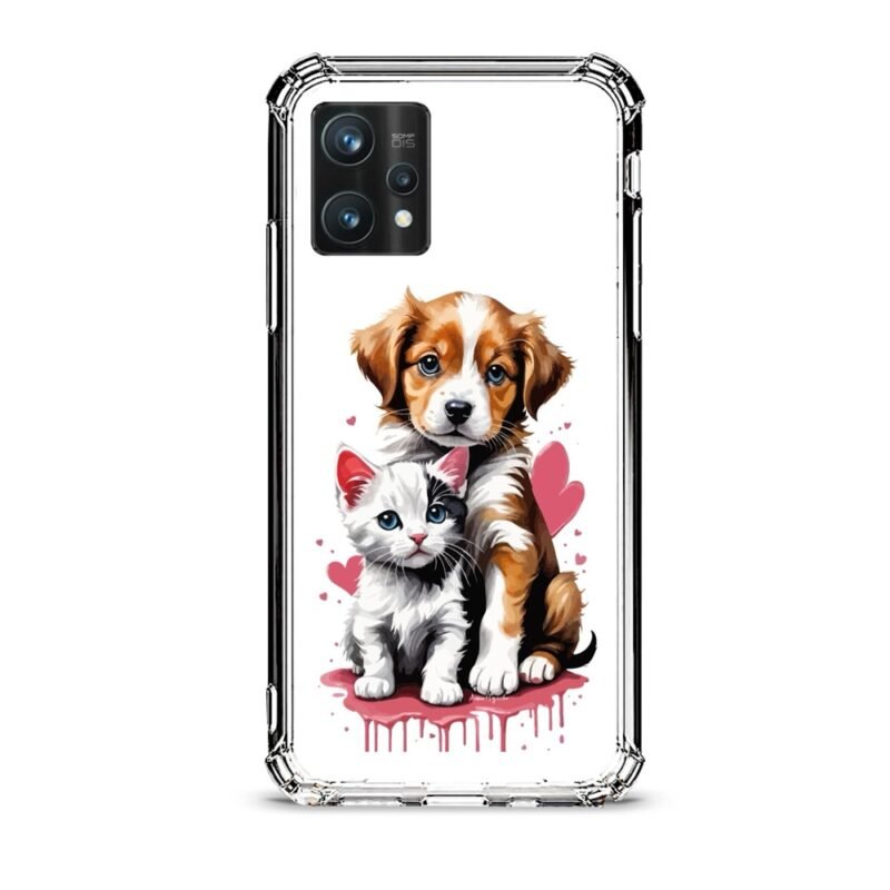 Puppy & kitten θήκη διάφανη & σχέδιο  d1028 γιά Realme 9 Pro Plus