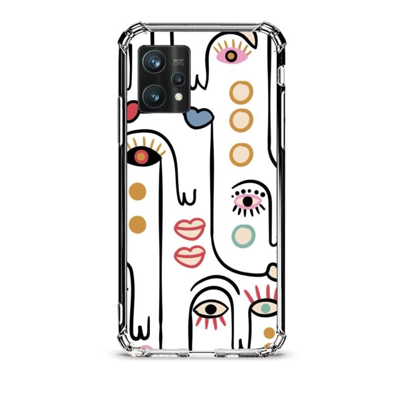 Abstract faces θήκη διάφανη & σχέδιο  d1102 γιά Realme 9 Pro Plus