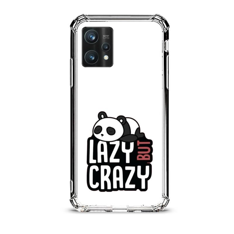 Lazy but crazy panda θήκη διάφανη & σχέδιο  d1120 γιά Realme 9 Pro Plus
