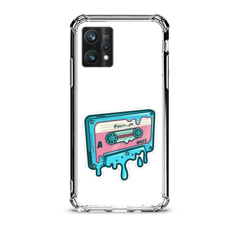 Vintage cassette θήκη διάφανη & σχέδιο  d1122 γιά Realme 9 Pro Plus