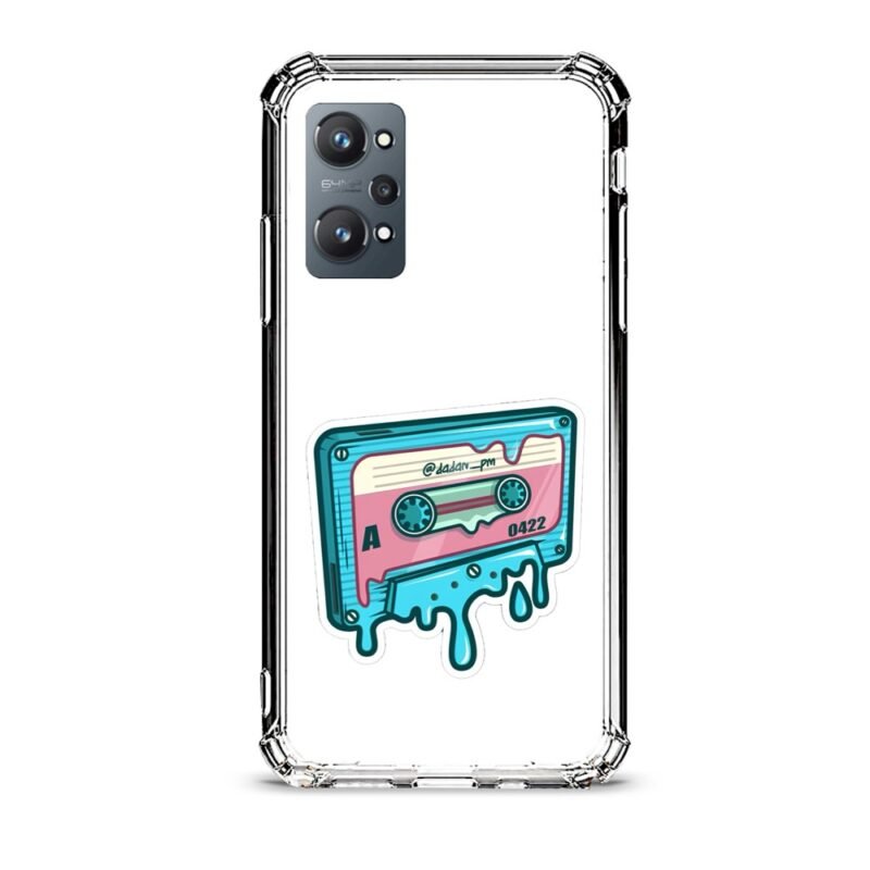 Vintage cassette θήκη διάφανη & σχέδιο  d1122 γιά Realme GT Neo 2