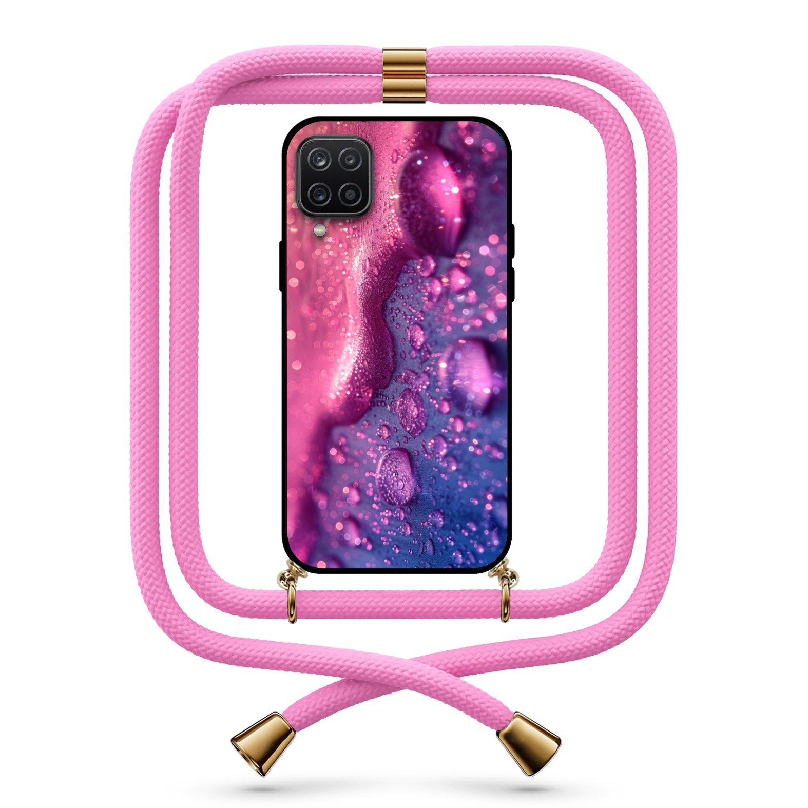 Liquid texture θήκη με κορδόνι & σχέδιο 9779 για Galaxy A12