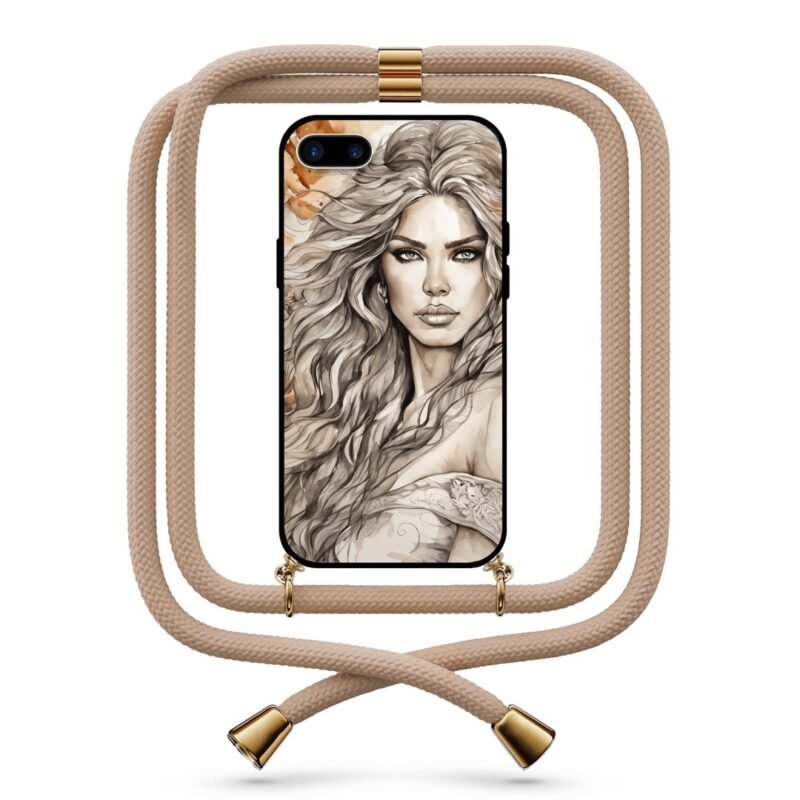 Girl art θήκη κινητού με κορδόνι 9734 γιά iPhone 7 Plus /8 Plus
