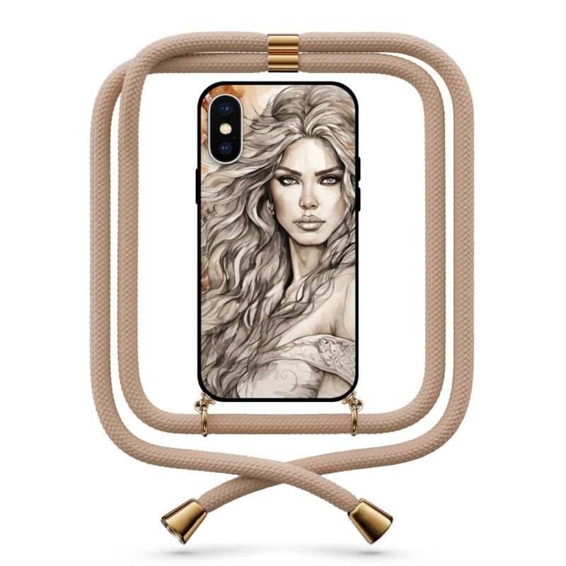 Girl art θήκη κινητού με κορδόνι 9734 γιά iPhone X/XS