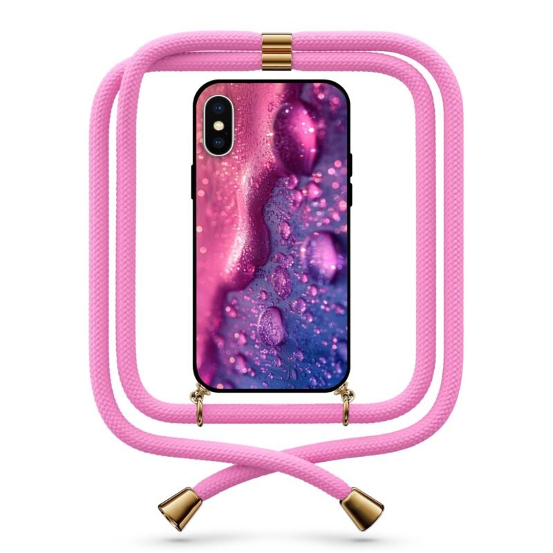 Liquid texture θήκη κινητού με κορδόνι 9779 γιά iPhone Xs Max