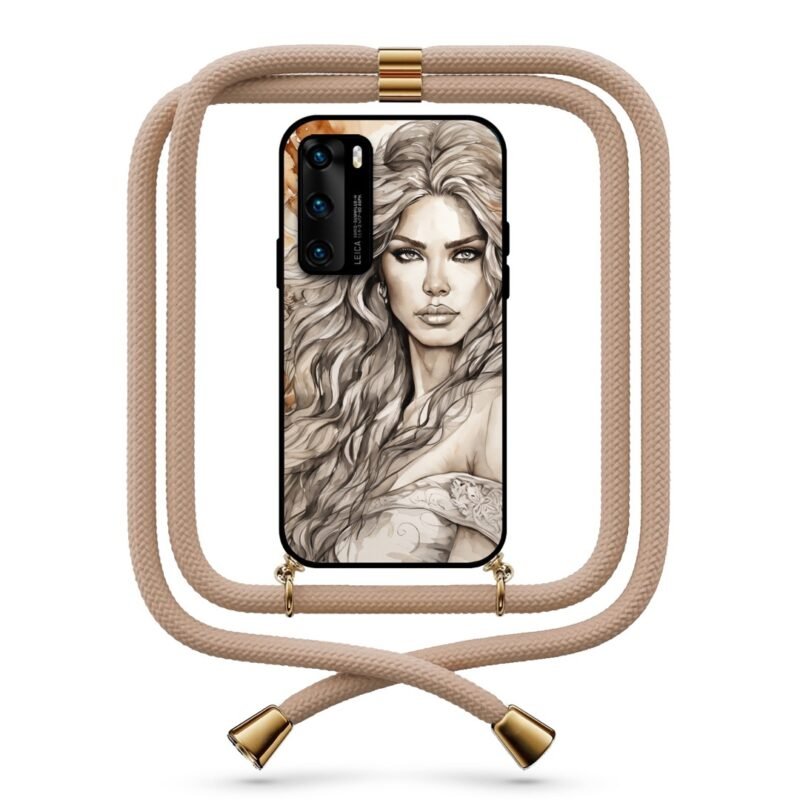 Girl art θήκη με κορδόνι & σχέδιο 9734 για Huawei P40