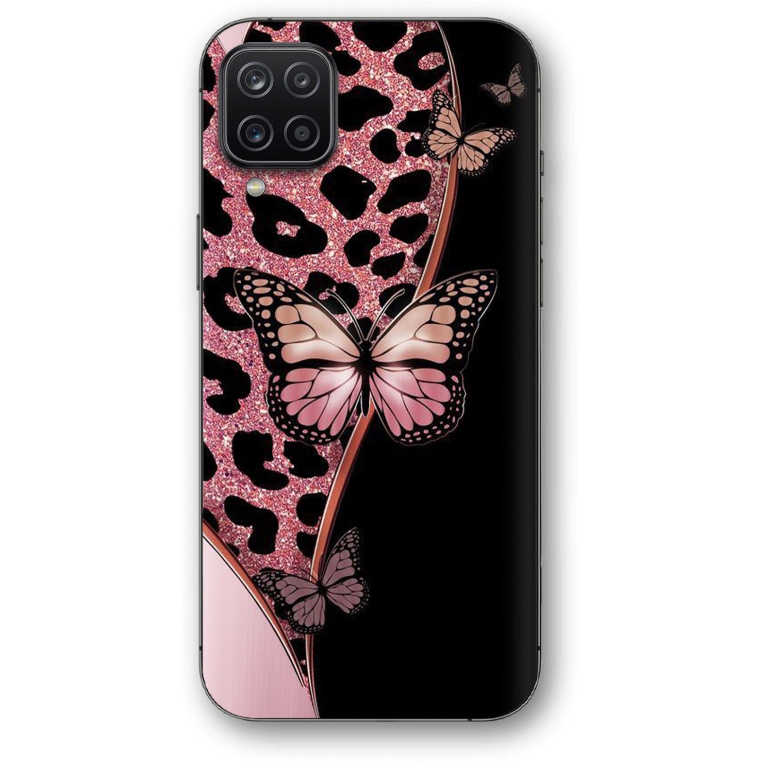 Leapard print butterfly θήκη κινητού 91197 για Galaxy A12