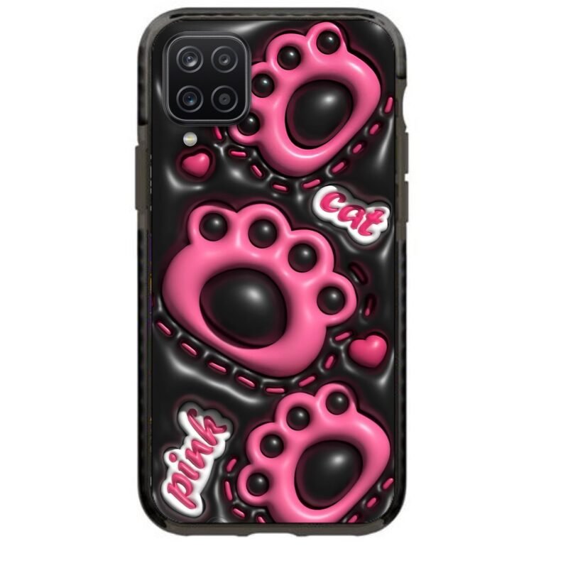 Pink cat paws θήκη κινητού 91693 γιά Galaxy A12