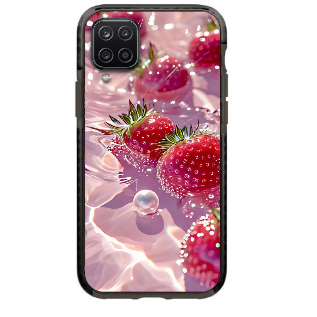 Wet strawberries θήκη κινητού 91754 γιά Galaxy A12