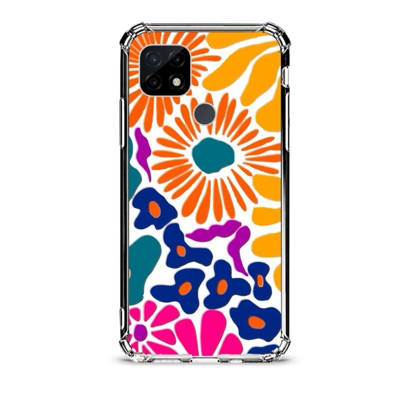 Floral θήκη διάφανη & σχέδιο  d1092 γιά Realme C21