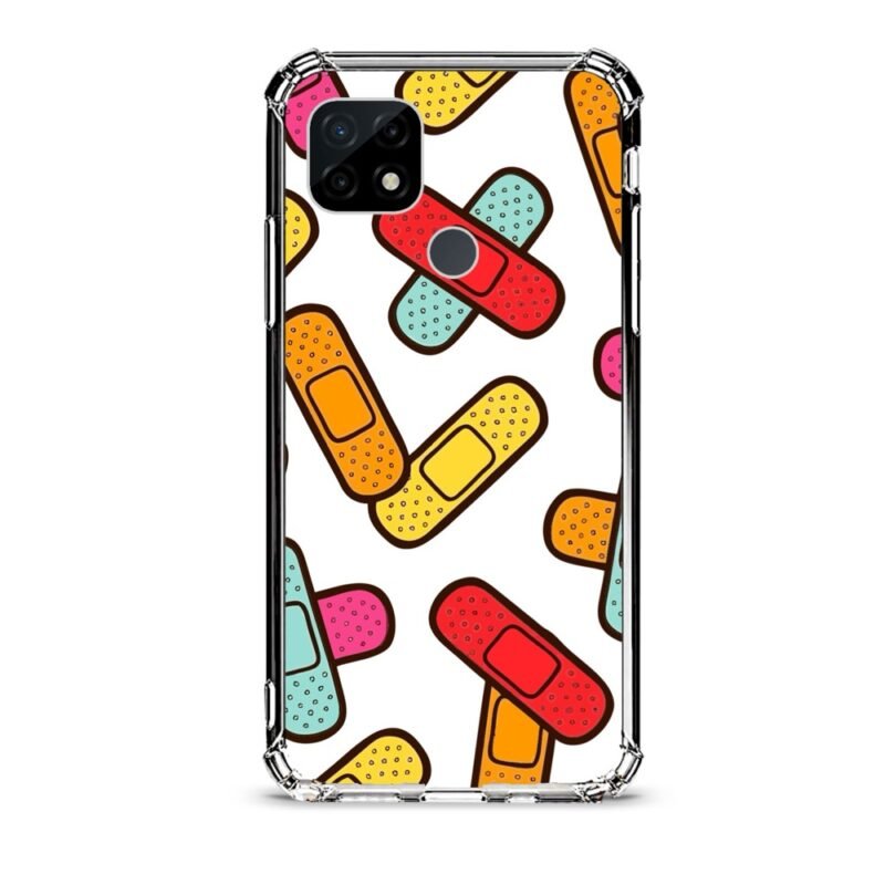 Patch pattern θήκη διάφανη & σχέδιο  d1099 γιά Realme C21