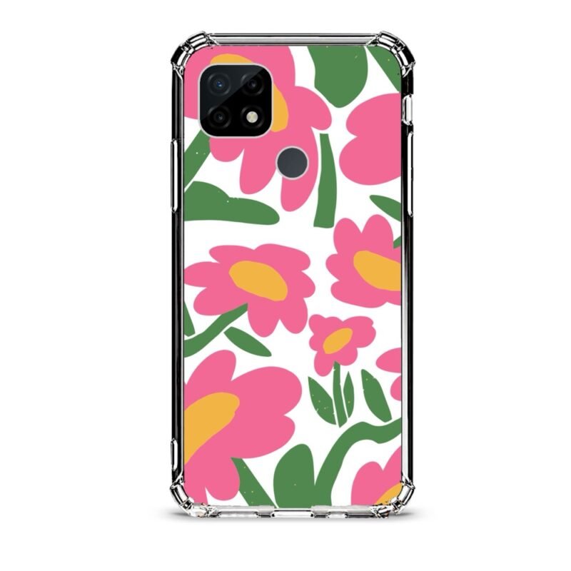 Floral θήκη διάφανη & σχέδιο  d1100 γιά Realme C21