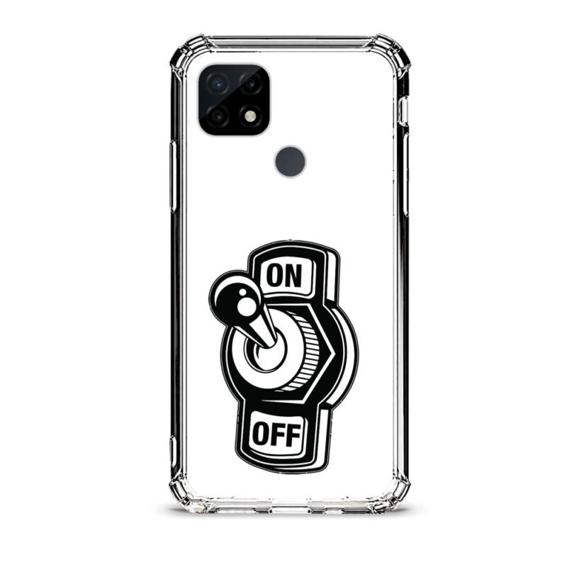 On off switch θήκη διάφανη & σχέδιο  d1124 γιά Realme C21