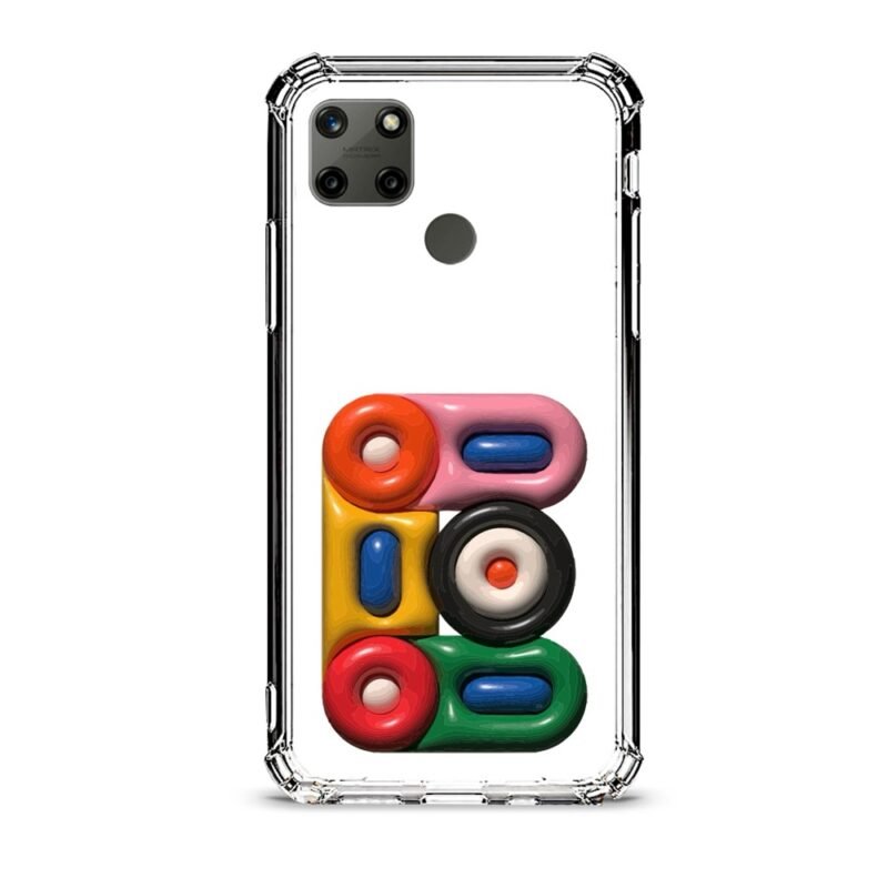 3d shapes θήκη διάφανη & σχέδιο  d1064 γιά Realme C21Y