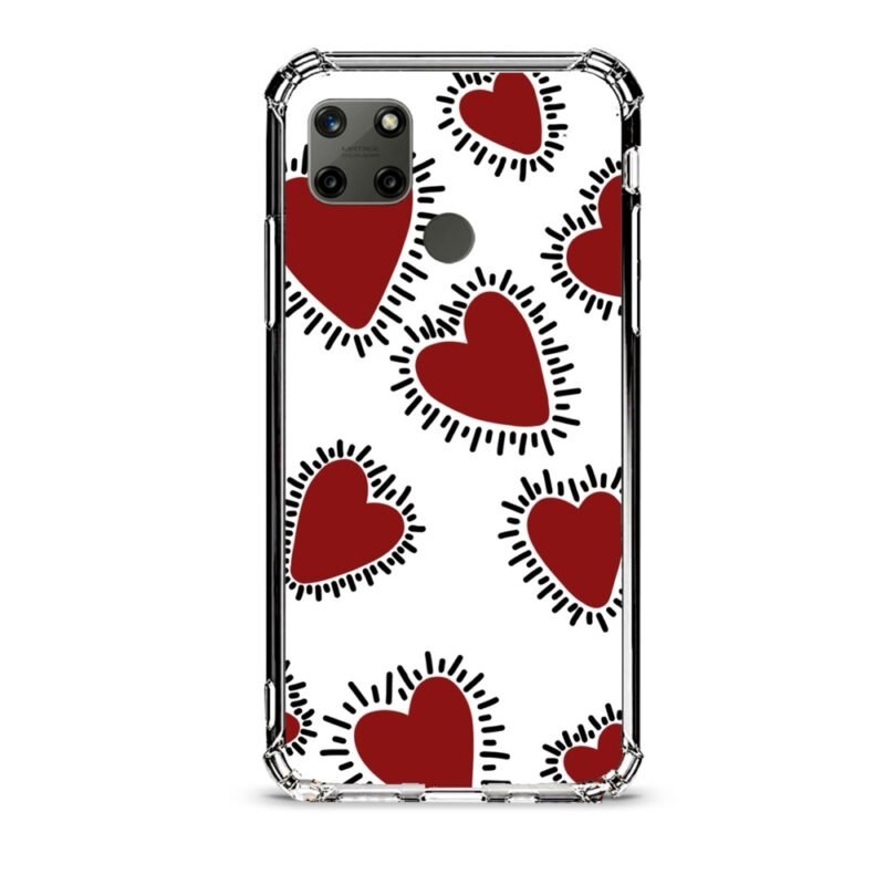 Hearts θήκη διάφανη & σχέδιο  d1086 γιά Realme C21Y