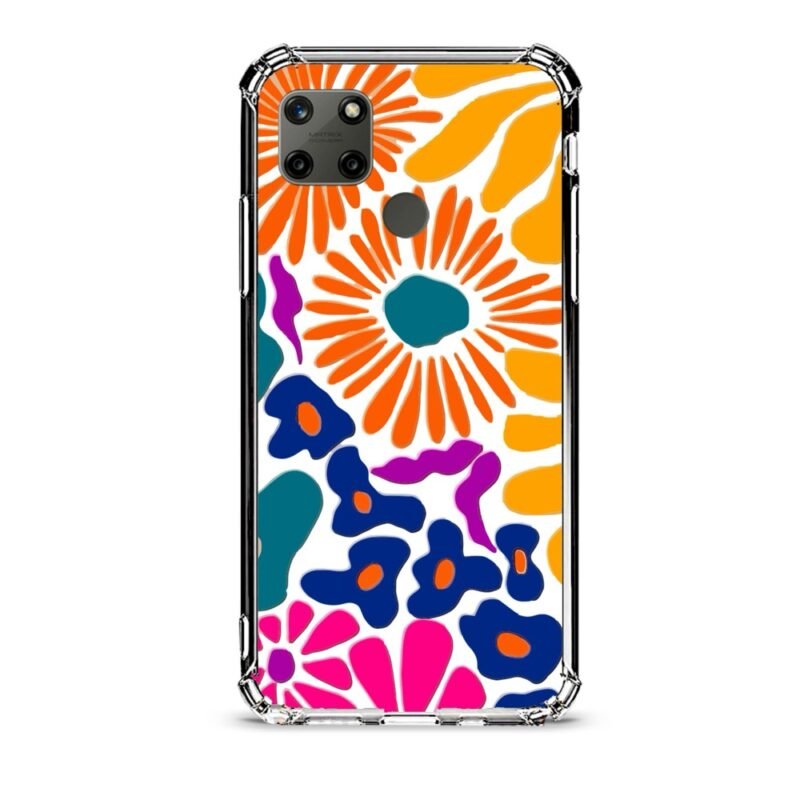 Floral θήκη διάφανη & σχέδιο  d1092 γιά Realme C21Y