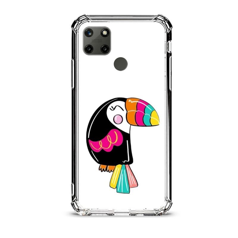 Colorful bird θήκη διάφανη & σχέδιο  d1093 γιά Realme C21Y