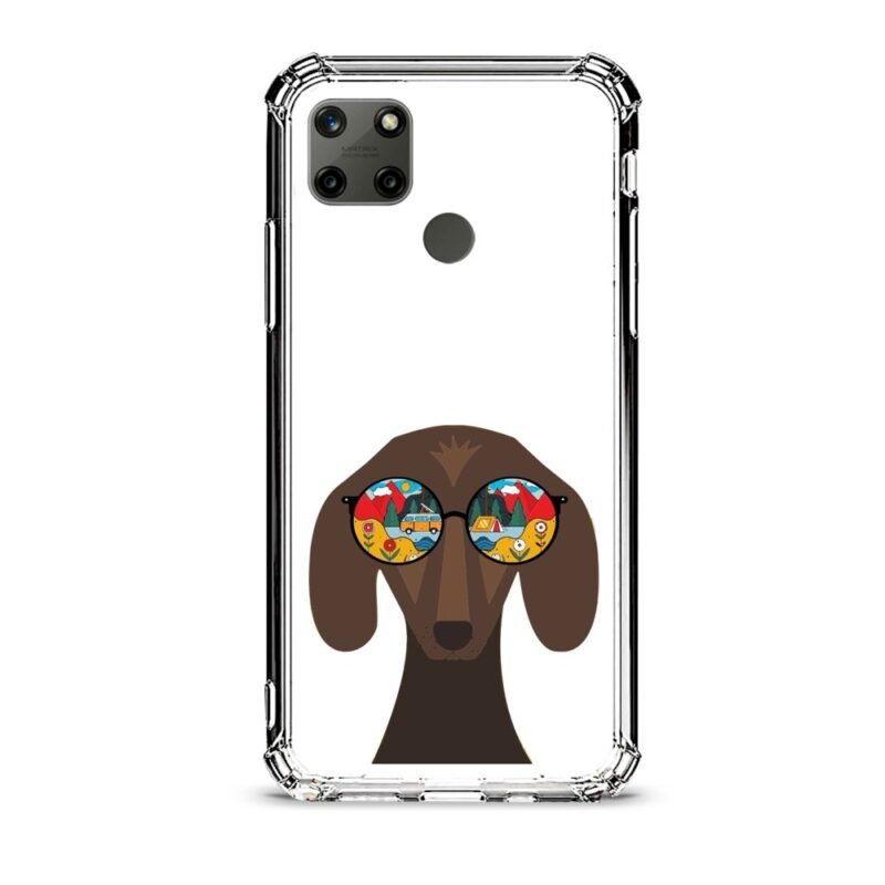 Glass dog θήκη διάφανη & σχέδιο  d1024 γιά Realme C25Y