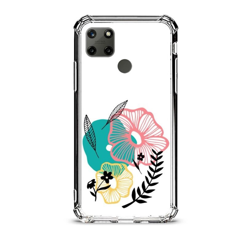Flowers θήκη διάφανη & σχέδιο  d1098 γιά Realme C25Y