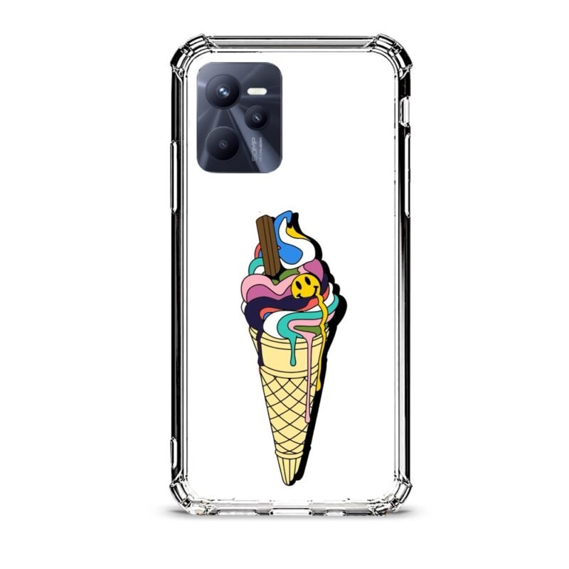 Ice cream θήκη διάφανη & σχέδιο  d1042 γιά Realme C35