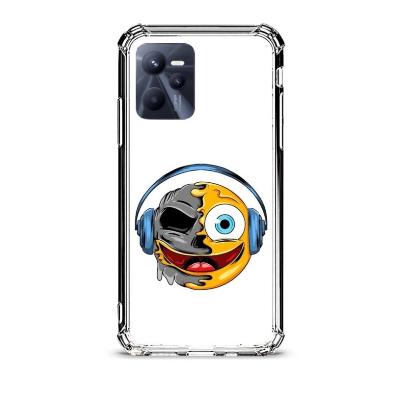 Smiley music θήκη διάφανη & σχέδιο  d1061 γιά Realme C35
