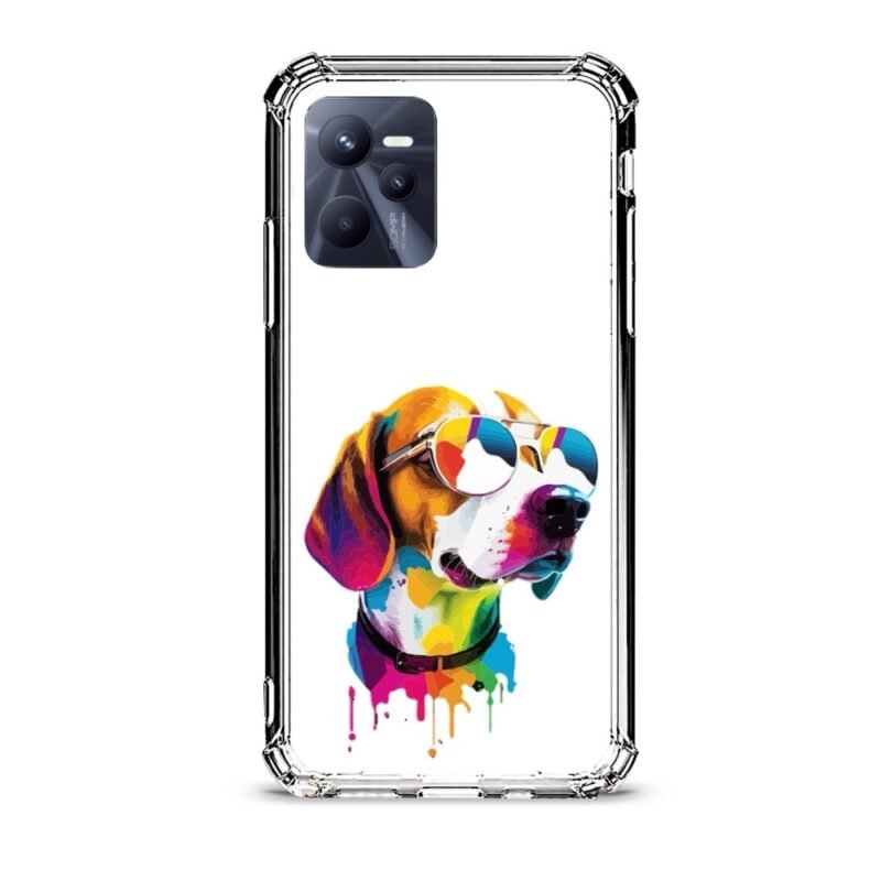 Colorful dog θήκη διάφανη & σχέδιο  d1081 γιά Realme C35