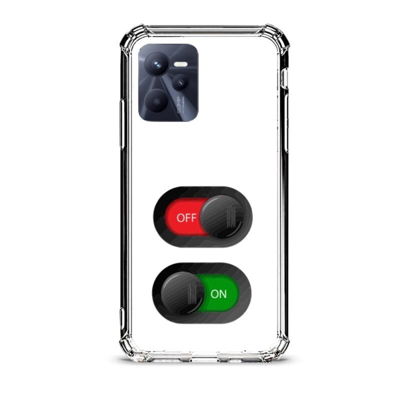 On off switch θήκη διάφανη & σχέδιο  d1082 γιά Realme C35