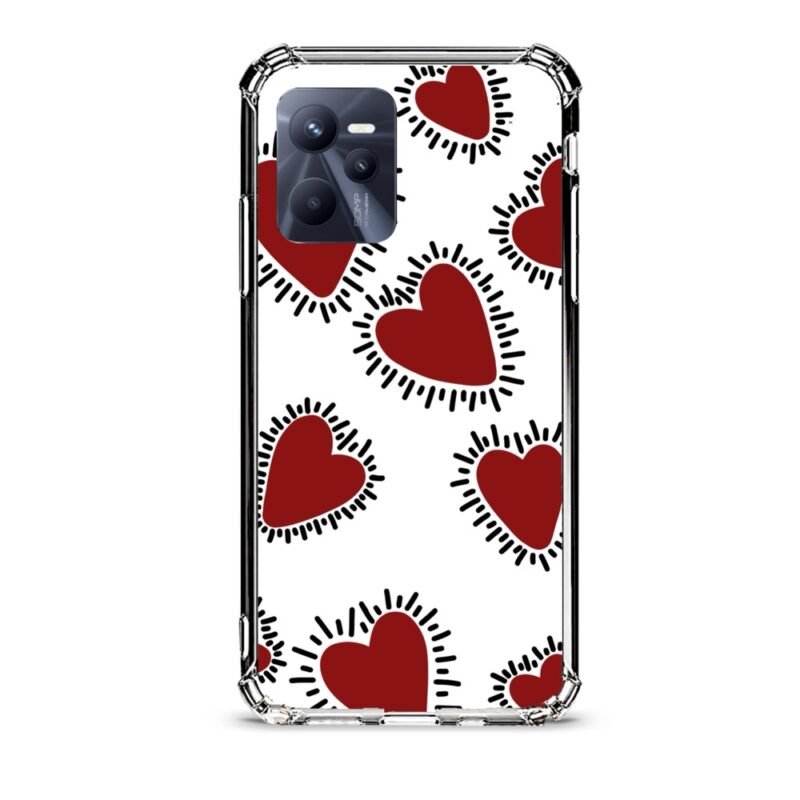 Hearts θήκη διάφανη & σχέδιο  d1086 γιά Realme C35