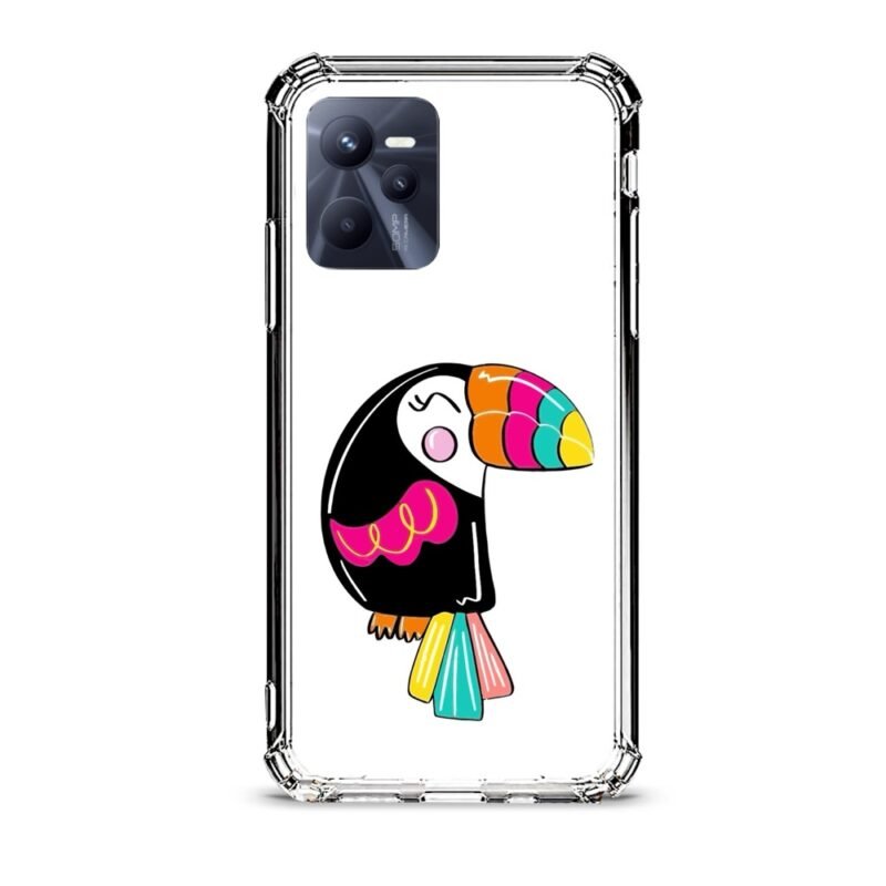 Colorful bird θήκη διάφανη & σχέδιο  d1093 γιά Realme C35