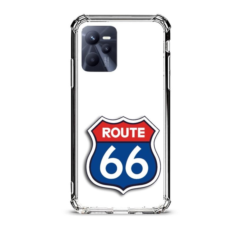 Route 66 θήκη διάφανη & σχέδιο  d1108 γιά Realme C35
