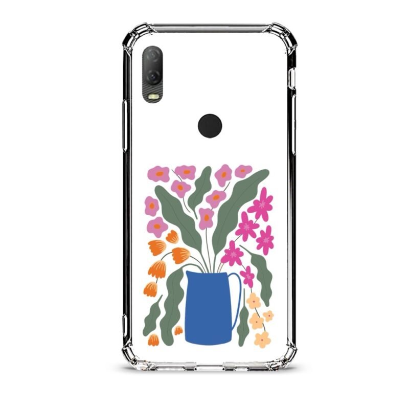 Flowers Vase θήκη διάφανη & σχέδιο  d1077 γιά Alcatel 1V 2020