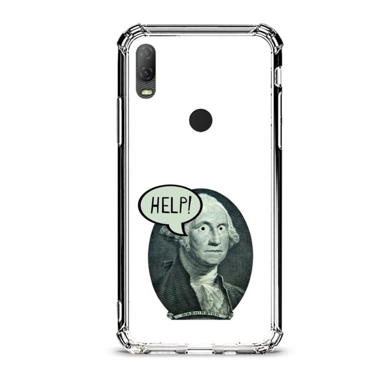 Washington help θήκη διάφανη & σχέδιο  d1112 γιά Alcatel 1V 2020