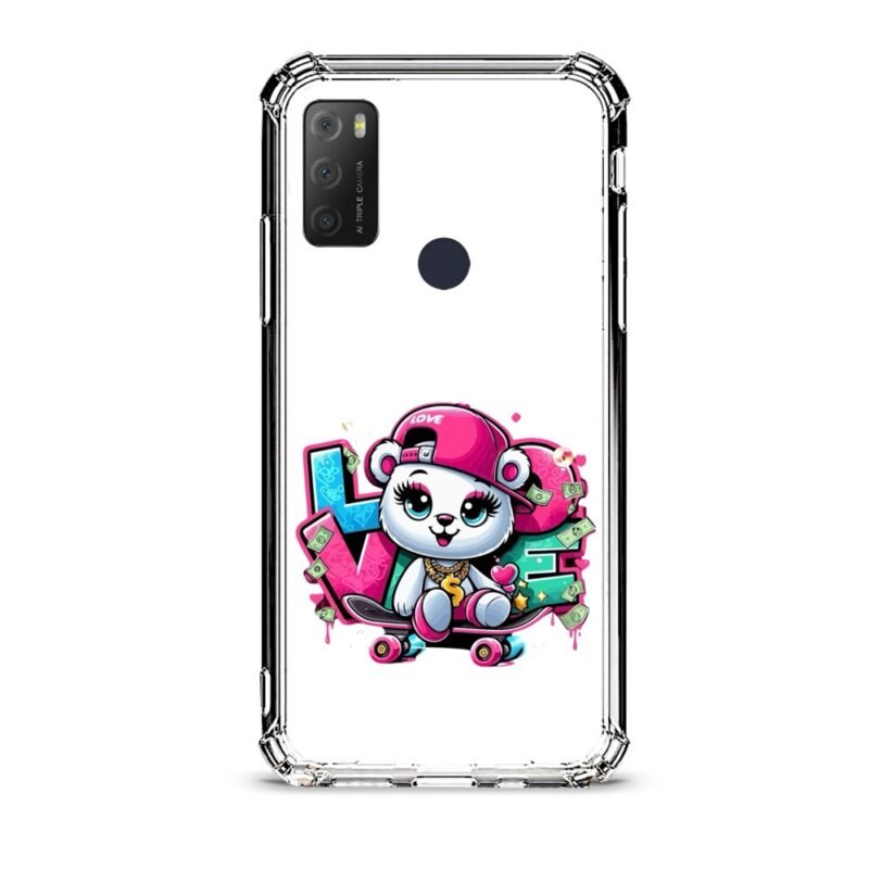 Cute love θήκη διάφανη & σχέδιο  d1019 γιά Alcatel 1S 2021