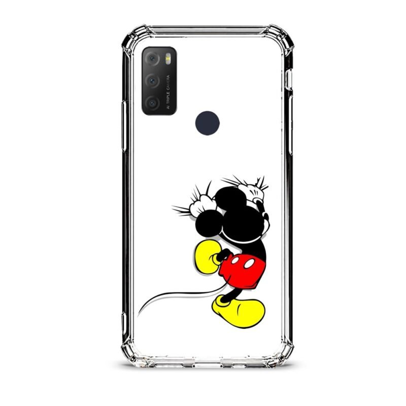 Mickey climbing θήκη διάφανη & σχέδιο  d1020 γιά Alcatel 1S 2021