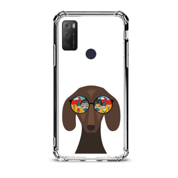 Glass dog θήκη διάφανη & σχέδιο  d1024 γιά Alcatel 1S 2021